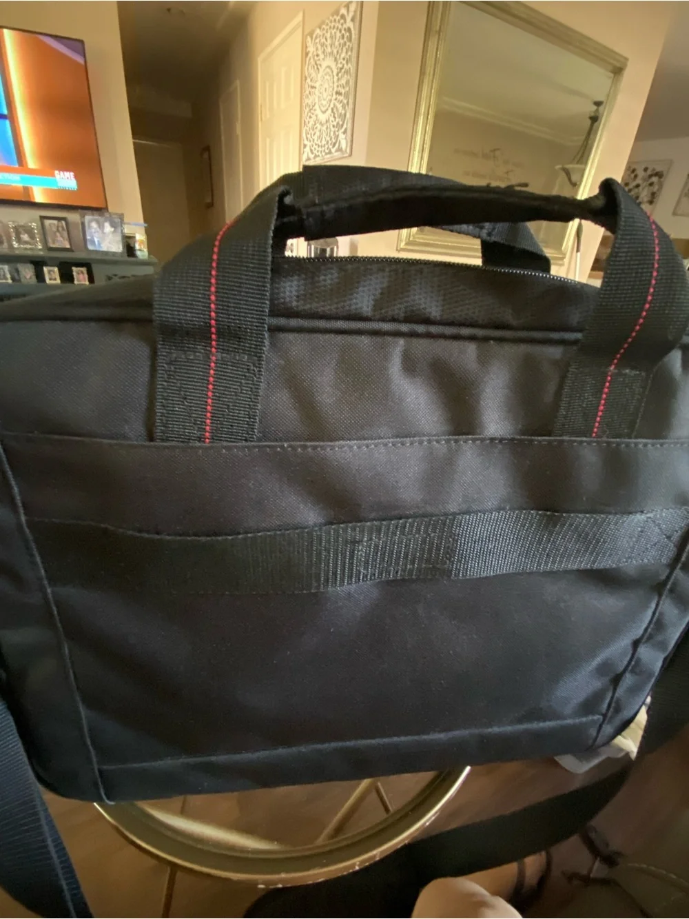 Targus Black Laptop Bag with Red Stitch Accents